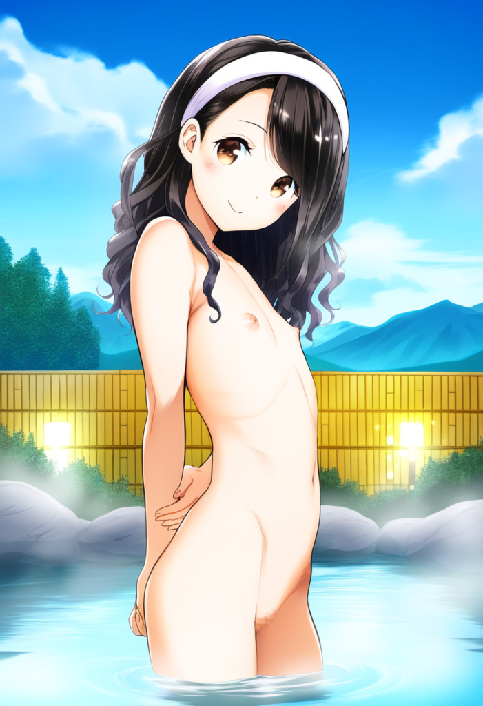 タオル外して全裸な女子