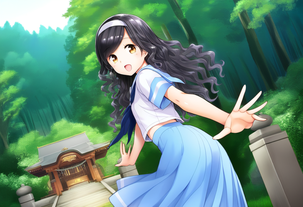  社ではしゃぐ女子